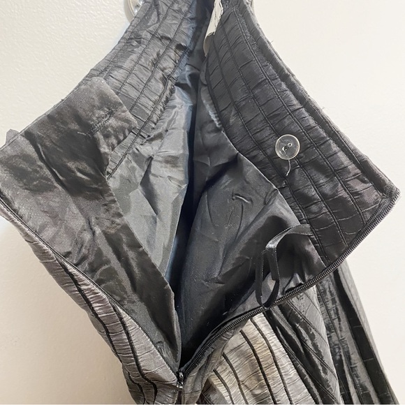 SeVilla Canada Black Gray Goth Punk Pleated Skirt 8 - Picture 6 of 7